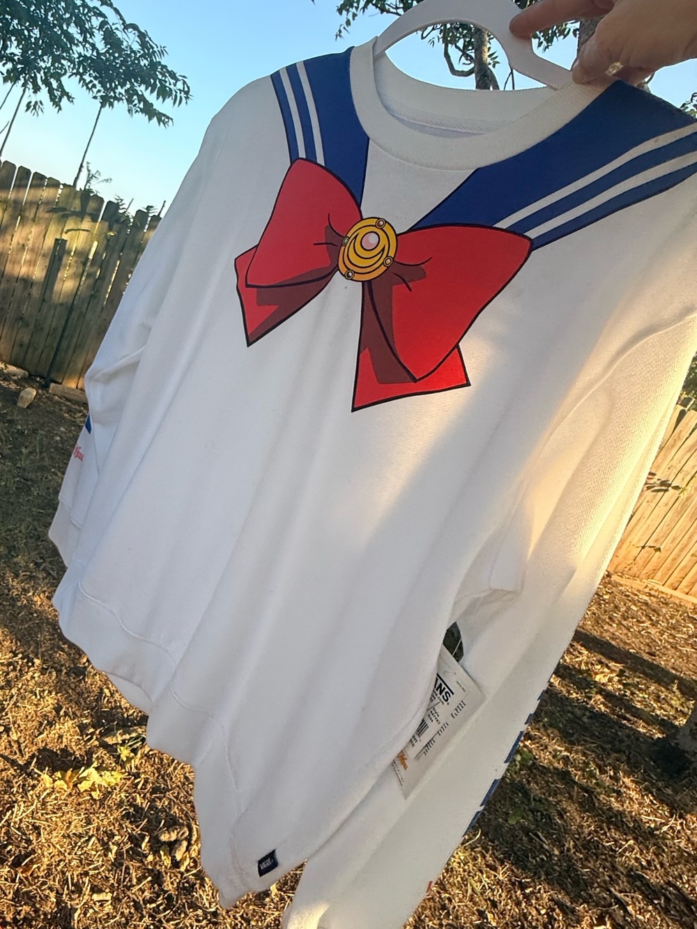VANS x Sailor Bow Graphic Long-Sleeve Top - White & Red